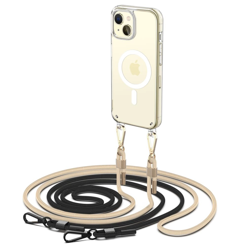 Tech-Protect FlexAir Chain Case with MagSafe for iPhone 15 - Black/Beigeeng