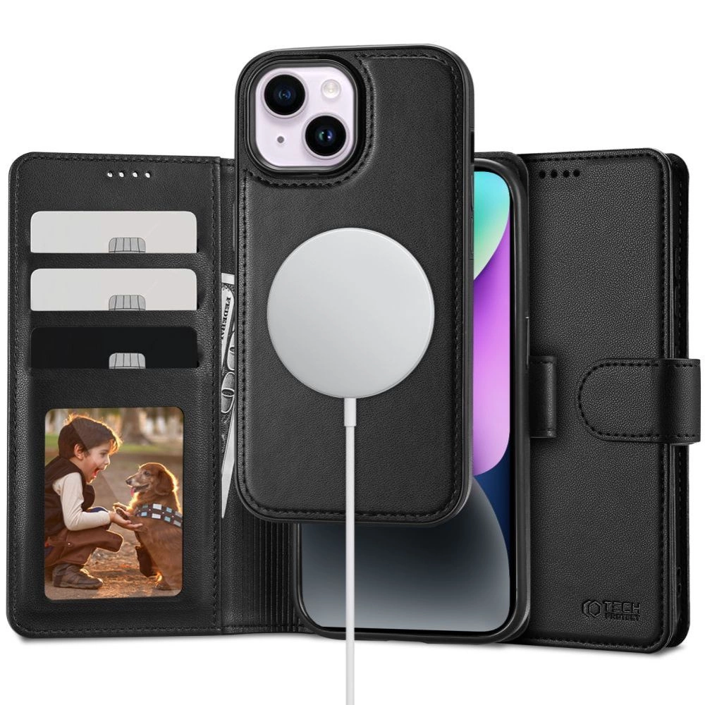 Tech-Protect Wallet MagSafe case for iPhone 15 - blackeng