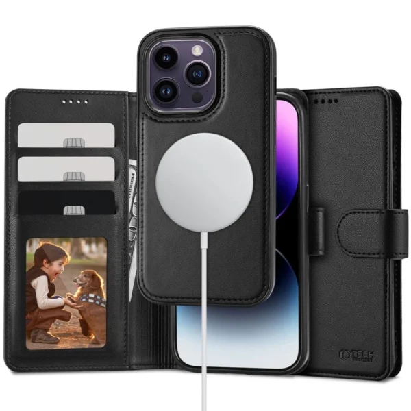 Tech-Protect Wallet MagSafe case for iPhone 15 Pro - blackeng