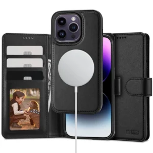 Tech-Protect Wallet MagSafe Case for iPhone 15 Pro Max - Blackeng