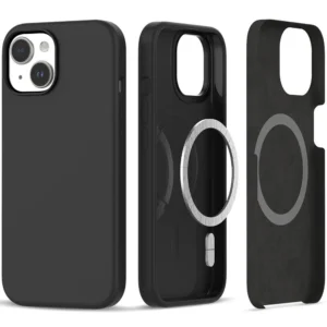 Tech-Protect Silicone MagSafe iPhone 15 Case - Matte Blackeng