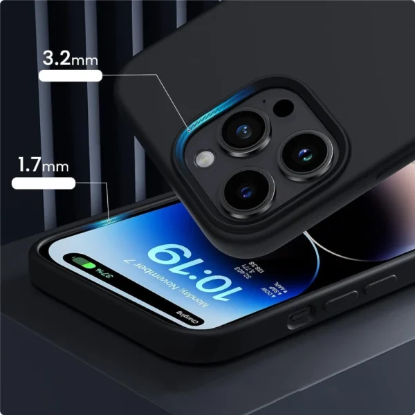 Tech-Protect Silicone MagSafe iPhone 15 Case - Matte Blackeng