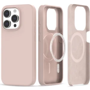 Tech-Protect Silicone MagSafe iPhone 15 Pro Case - Pinkeng