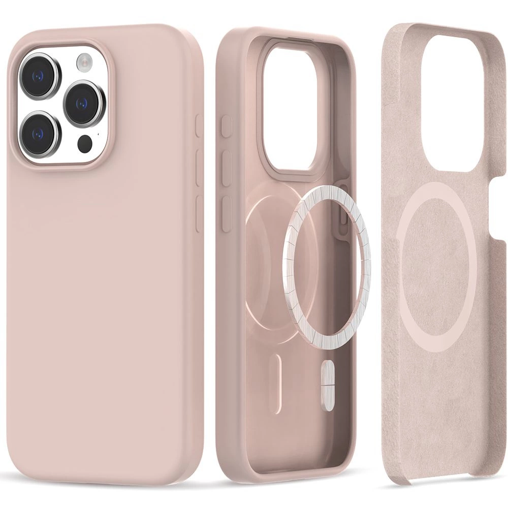 Tech-Protect Silicone MagSafe iPhone 15 Pro Case - Pinkeng