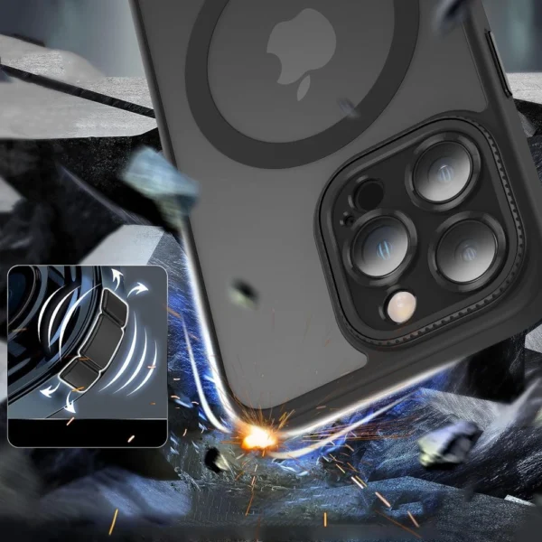 Tech-Protect MagMat Cam+ MagSafe iPhone 15 Case - Matte Blackeng