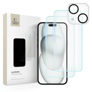 Tech-Protect Supreme Set for iPhone 15 2x tempered glass for display / tempered glass for cameraeng