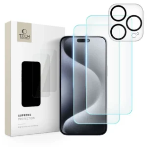 Tech-Protect Supreme Set for iPhone 15 Pro Max 2x tempered glass screen protector / tempered glass camera protectoreng