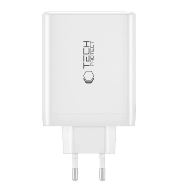 Tech-Protect NC100W-GAN charger GaN 3x USB-C PD 100W / USB-A QC 3.0 - whiteeng