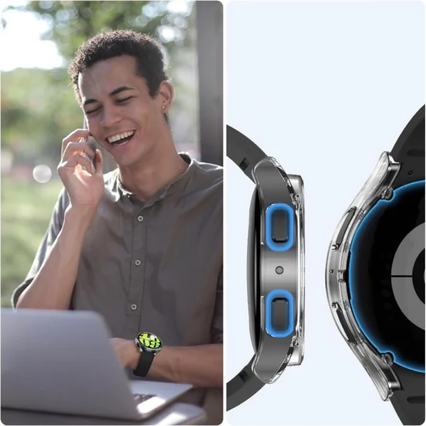 Tech-Protect Defense360 Case for Samsung Galaxy Watch 6 (40mm) - Transparenteng