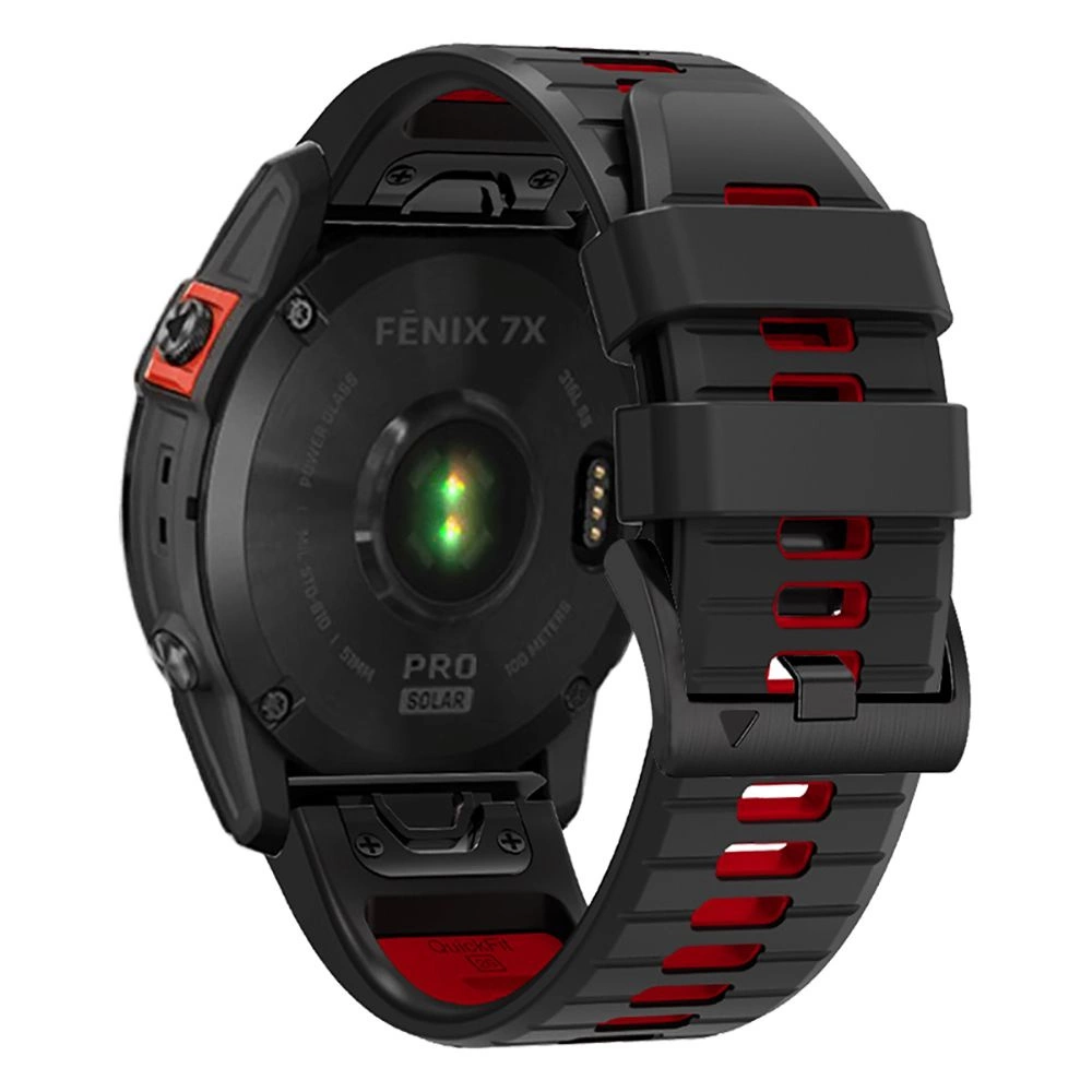 Tech-Protect IconBand Pro Strap for Garmin Fenix 3 / 5X / 3HR / 5X Plus / 6X / 6X Pro / 7X - Black/Redeng