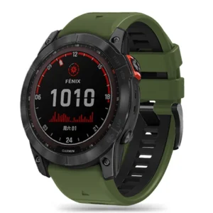 Tech-Protect IconBand Pro Strap for Garmin Fenix 3 / 5X / 3HR / 5X Plus / 6X / 6X Pro / 7X - Dark Green/Blackeng