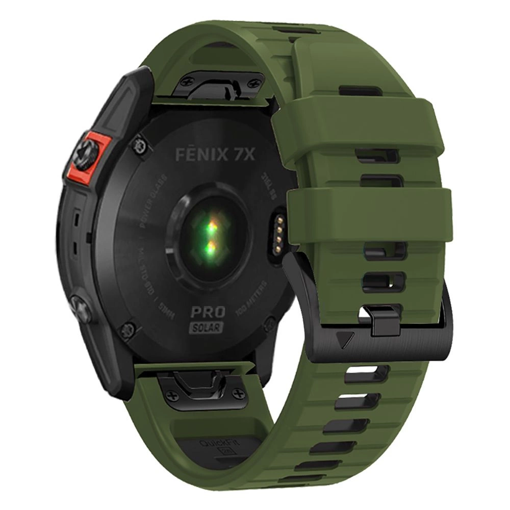 Tech-Protect IconBand Pro Strap for Garmin Fenix 3 / 5X / 3HR / 5X Plus / 6X / 6X Pro / 7X - Dark Green/Blackeng