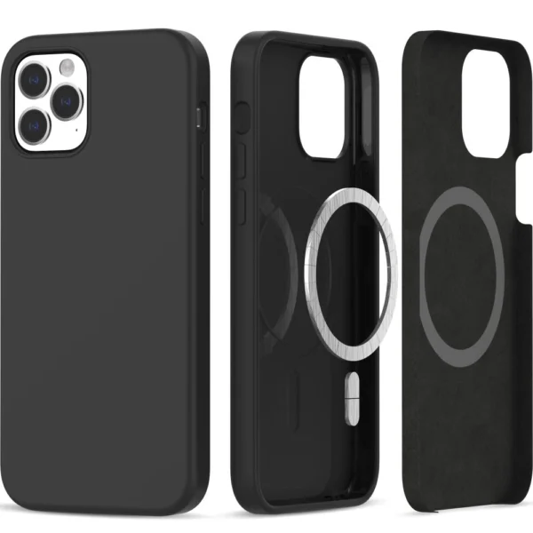 Tech-Protect Silicone MagSafe Case for iPhone 12 / 12 Pro - Blackeng