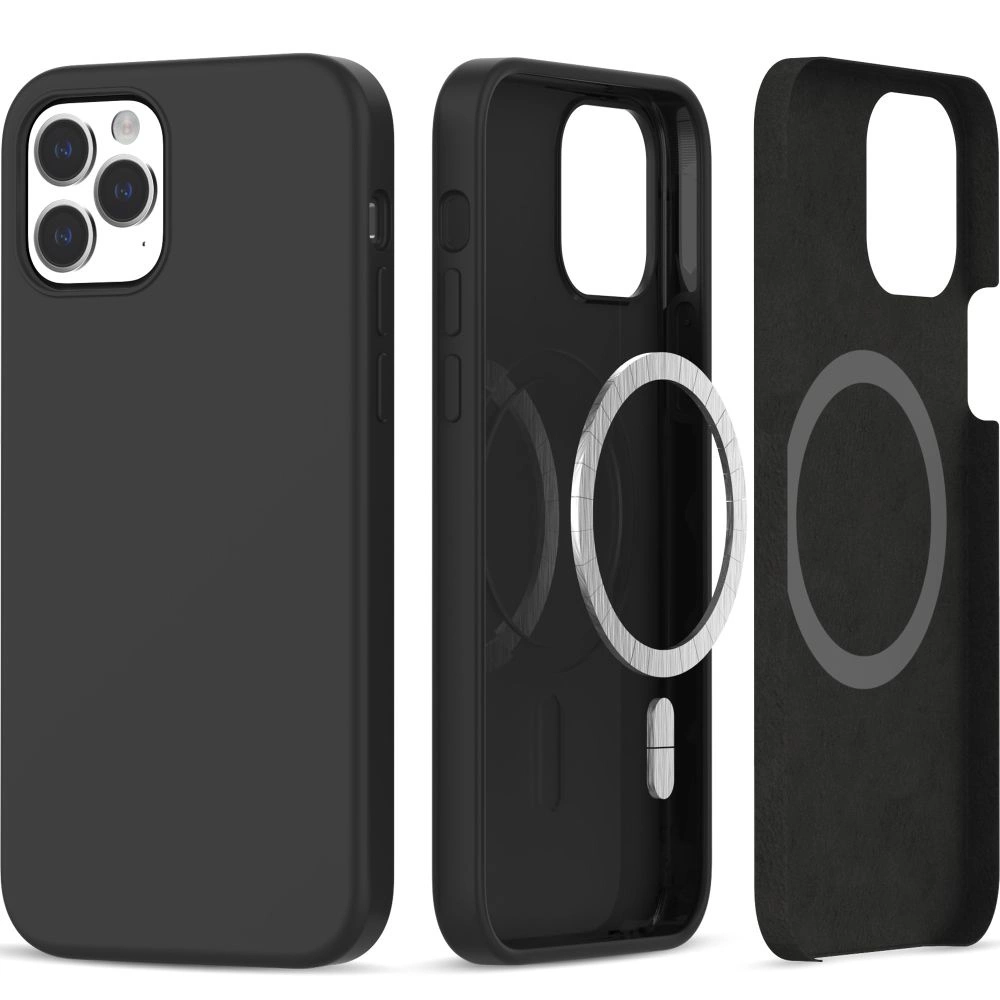 Tech-Protect Silicone MagSafe Case for iPhone 12 / 12 Pro - Blackeng