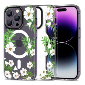 Tech-Protect MagMood MagSafe iPhone 14 Pro Max Case - Daisies with Leaveseng