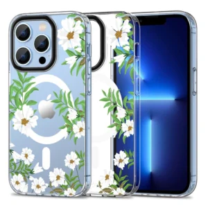Tech-Protect MagMood MagSafe iPhone 13 Pro Max Case - Daisies with Leaveseng
