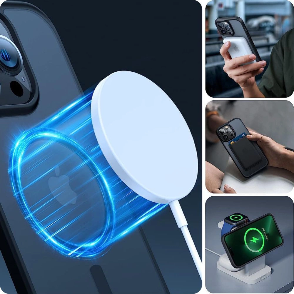 Tech-Protect MagMat MagSafe Case for iPhone 7 / 8 / SE 2020 / 2022 - Transparent Blackeng