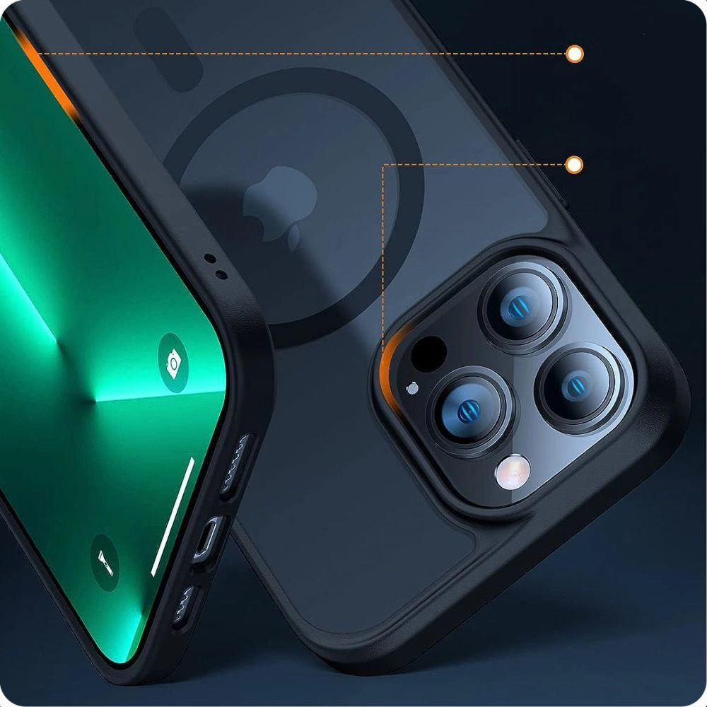 Tech-Protect MagMat MagSafe Case for iPhone 7 / 8 / SE 2020 / 2022 - Transparent Blackeng