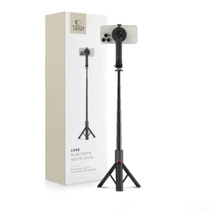 Tech-Protect L04S Bluetooth Selfie Stick with Tripod up to 95cm and 360 Head - Blackeng