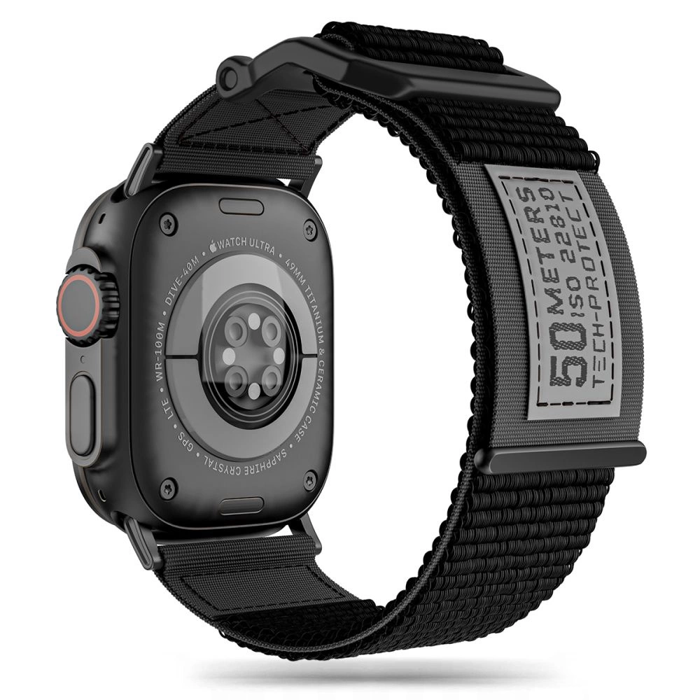 Tech-Protect Scout Strap for Apple Watch 4 / 5 / 6 / 7 / 8 / 9 / SE / Ultra 1 / 2 (42/44/45/49 mm) - Blackeng