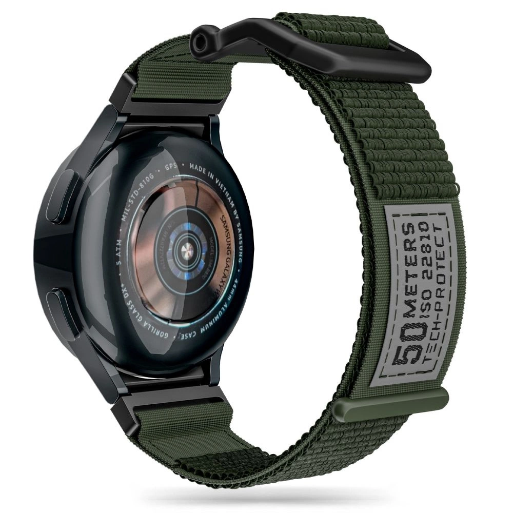 Tech-Protect Scout Strap for Samsung Galaxy Watch 4 / 5 / 5 Pro / 6 / 7 / FE - Dark Greeneng