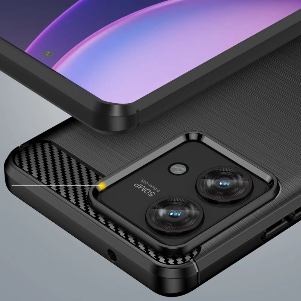 Tech-Protect TPUCarbon Case for Motorola Edge 40 Neo - Blackeng