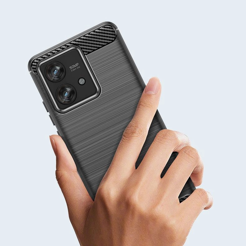 Tech-Protect TPUCarbon Case for Motorola Edge 40 Neo - Blackeng