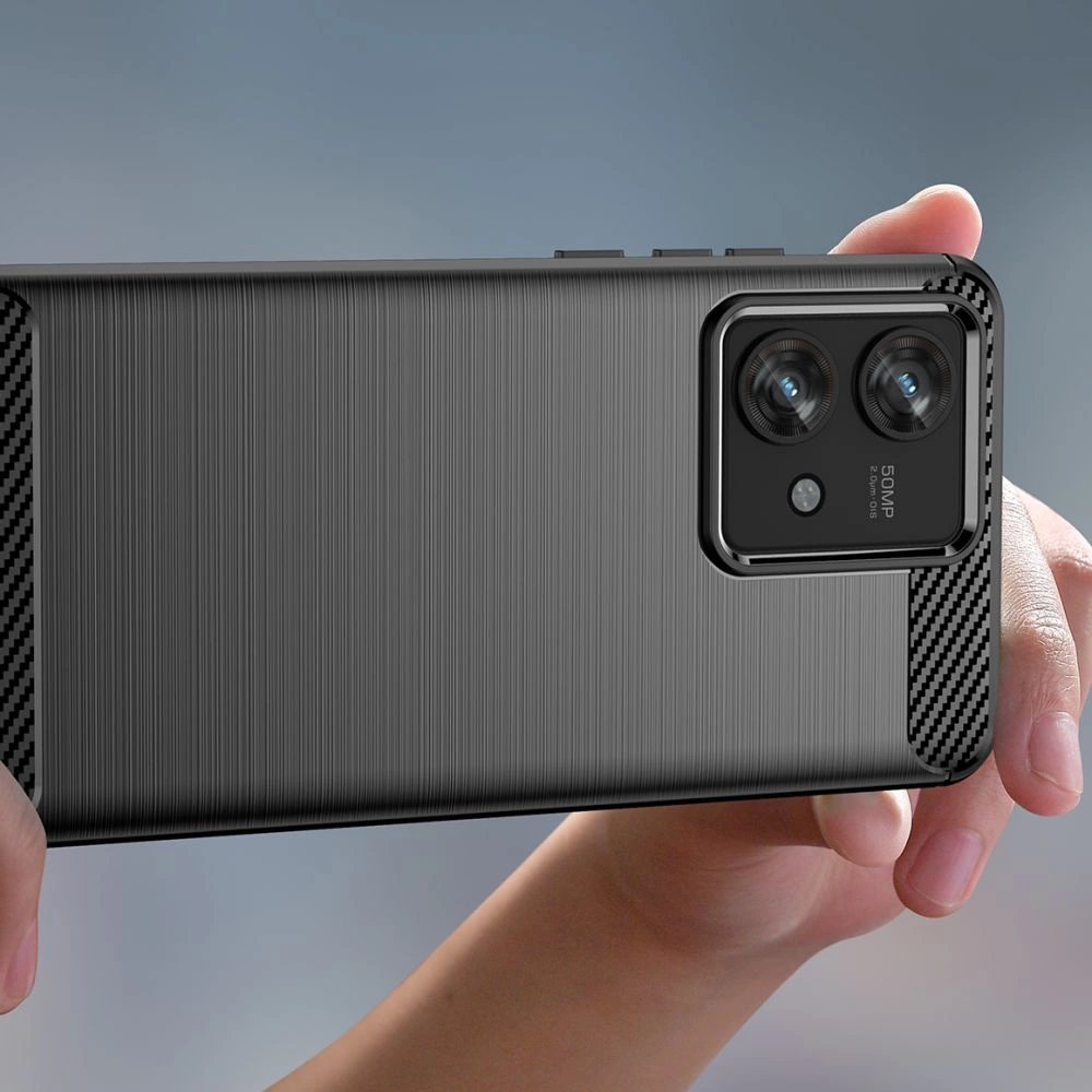 Tech-Protect TPUCarbon Case for Motorola Edge 40 Neo - Blackeng