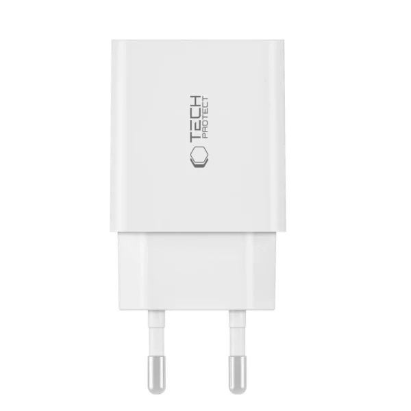 Tech-Protect C35W 2x USB-C PD 35W charger with USB-C / USB-C cable - whiteeng