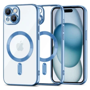 Tech-Protect MagShine Line MagSafe case for iPhone 15 - blueeng