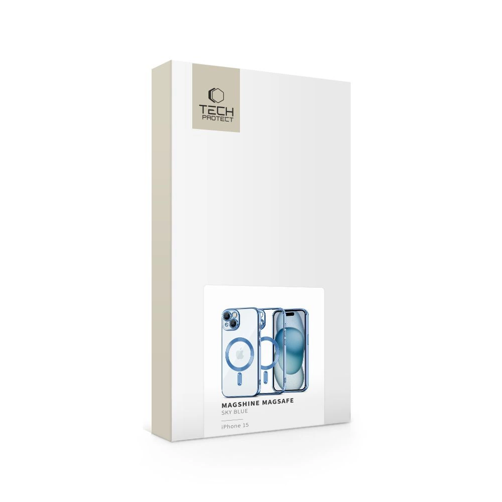 Tech-Protect MagShine Line MagSafe case for iPhone 15 - blueeng