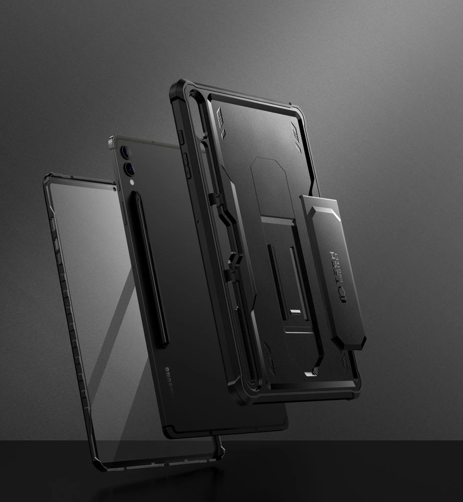 Tech-Protect Kevlar Pro Case for Samsung Galaxy Tab S9+ 12.4" X810 / X816B - Blackeng