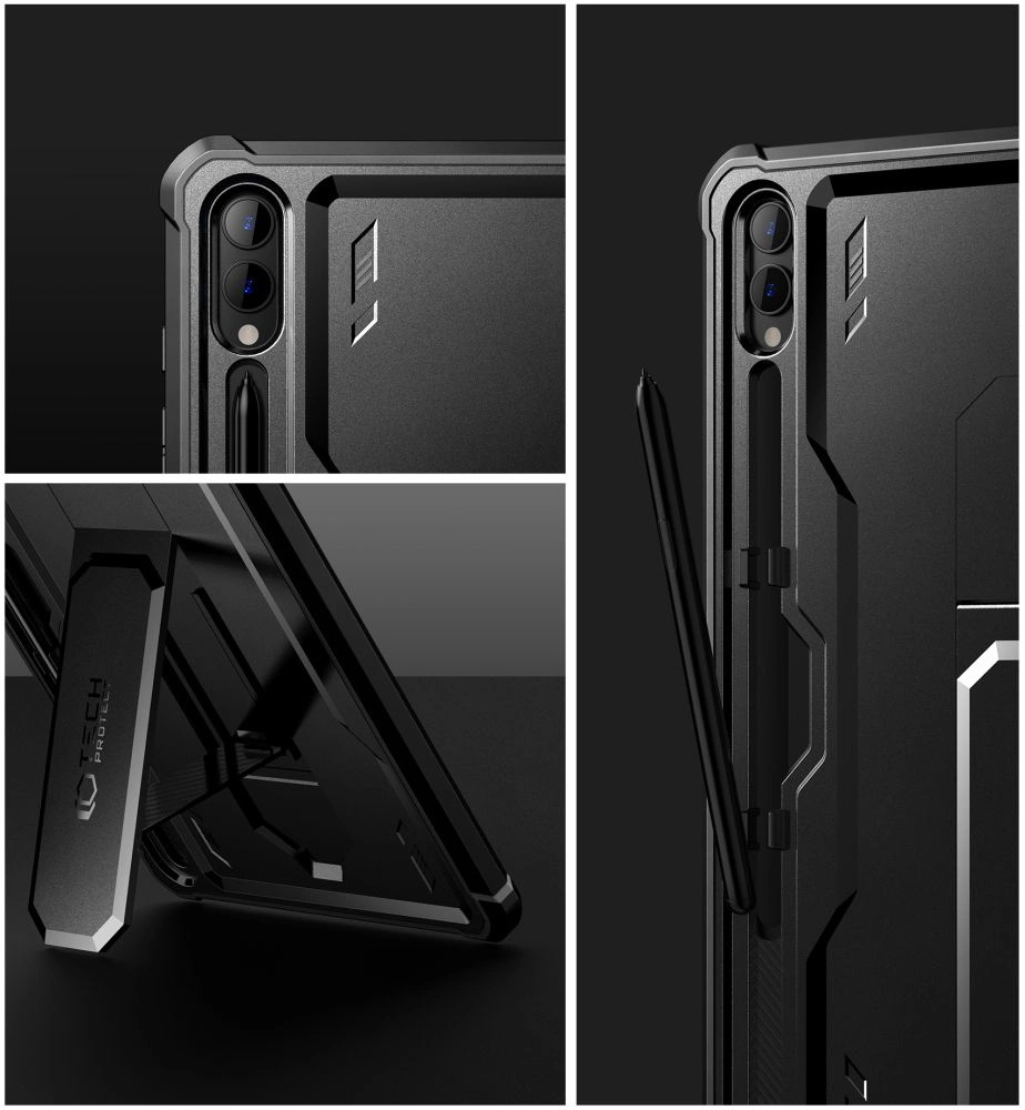 Tech-Protect Kevlar Pro Case for Samsung Galaxy Tab S9+ 12.4" X810 / X816B - Blackeng