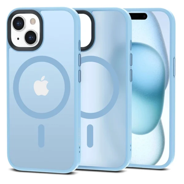 Tech-Protect MagMat MagSafe iPhone 15 Case - Matte Blueeng