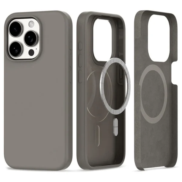 Tech-Protect Silicone MagSafe case for iPhone 15 Pro Max - titaniumeng