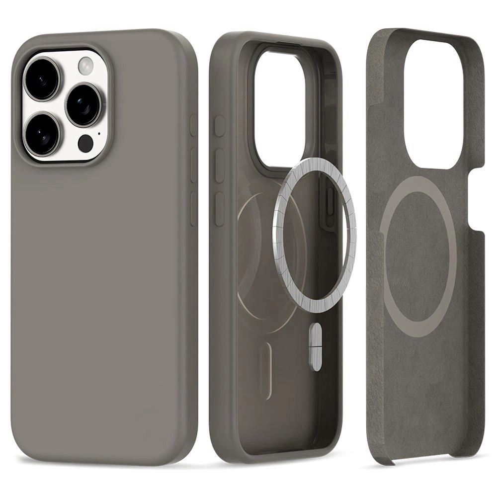 Tech-Protect Silicone MagSafe case for iPhone 15 Pro Max - titaniumeng