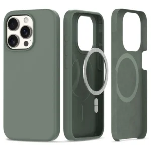 Tech-Protect Silicone MagSafe case for iPhone 15 Pro - oliveeng