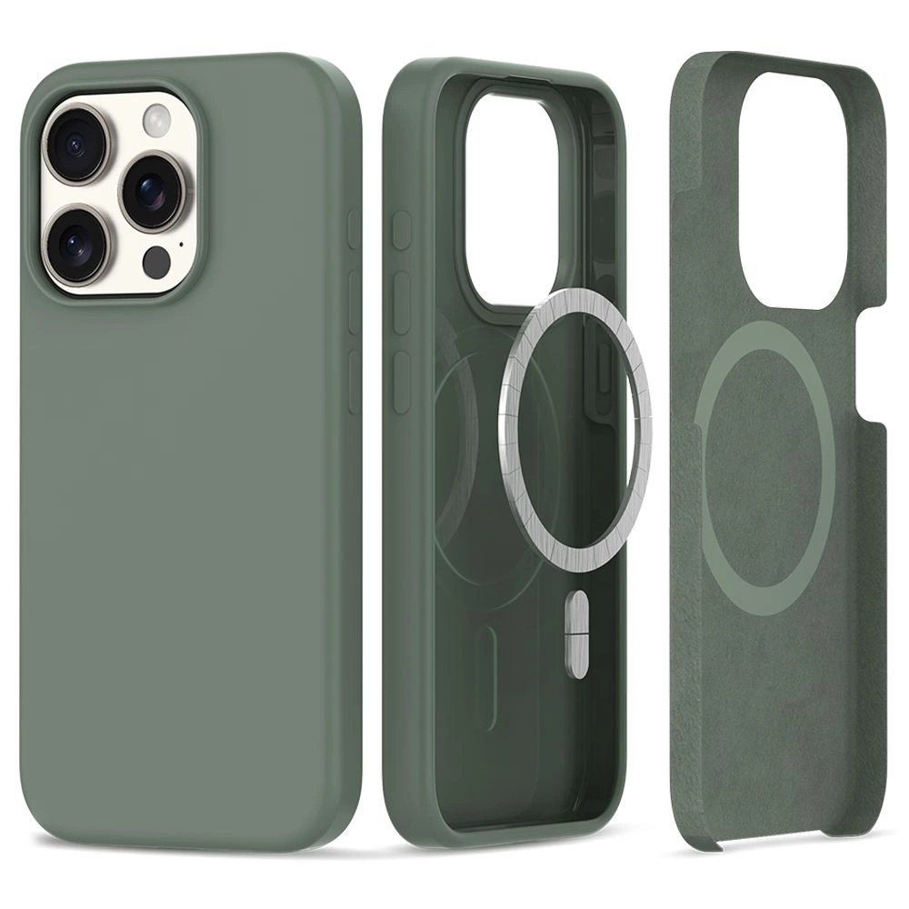 Tech-Protect Silicone MagSafe case for iPhone 15 Pro - oliveeng