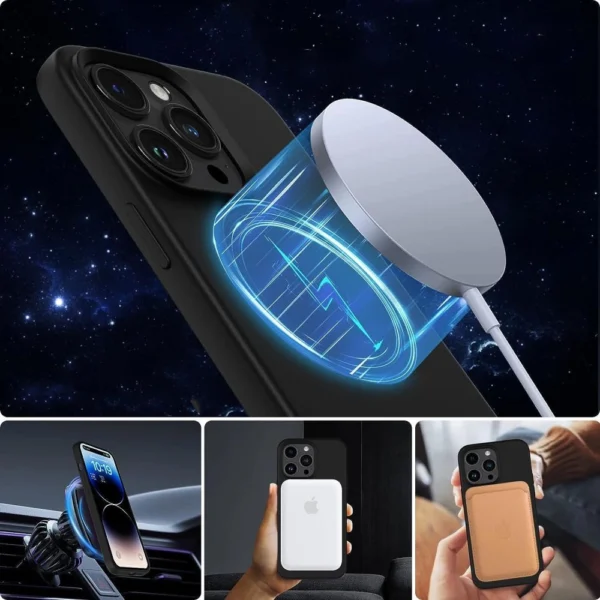 Tech-Protect Silicone MagSafe case for iPhone 15 Pro - oliveeng