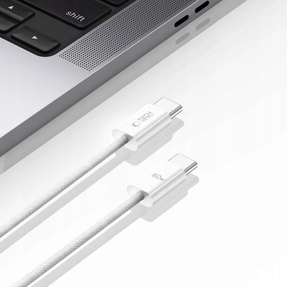 Tech-Protect UltraBoost Classic USB-C / USB-C PD cable 60W 3A 1m - whiteeng