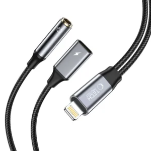 Tech-Protect UltraBoost Lightning (male) / mini jack 3.5mm (female) - Lightning (female) - blackeng