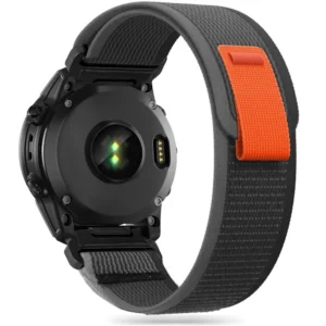 Tech-Protect Nylon Strap for Garmin Fenix 3 / 5X / 3HR / 5X Plus / 6X / 6X Pro / 7X - Black-Orangeeng