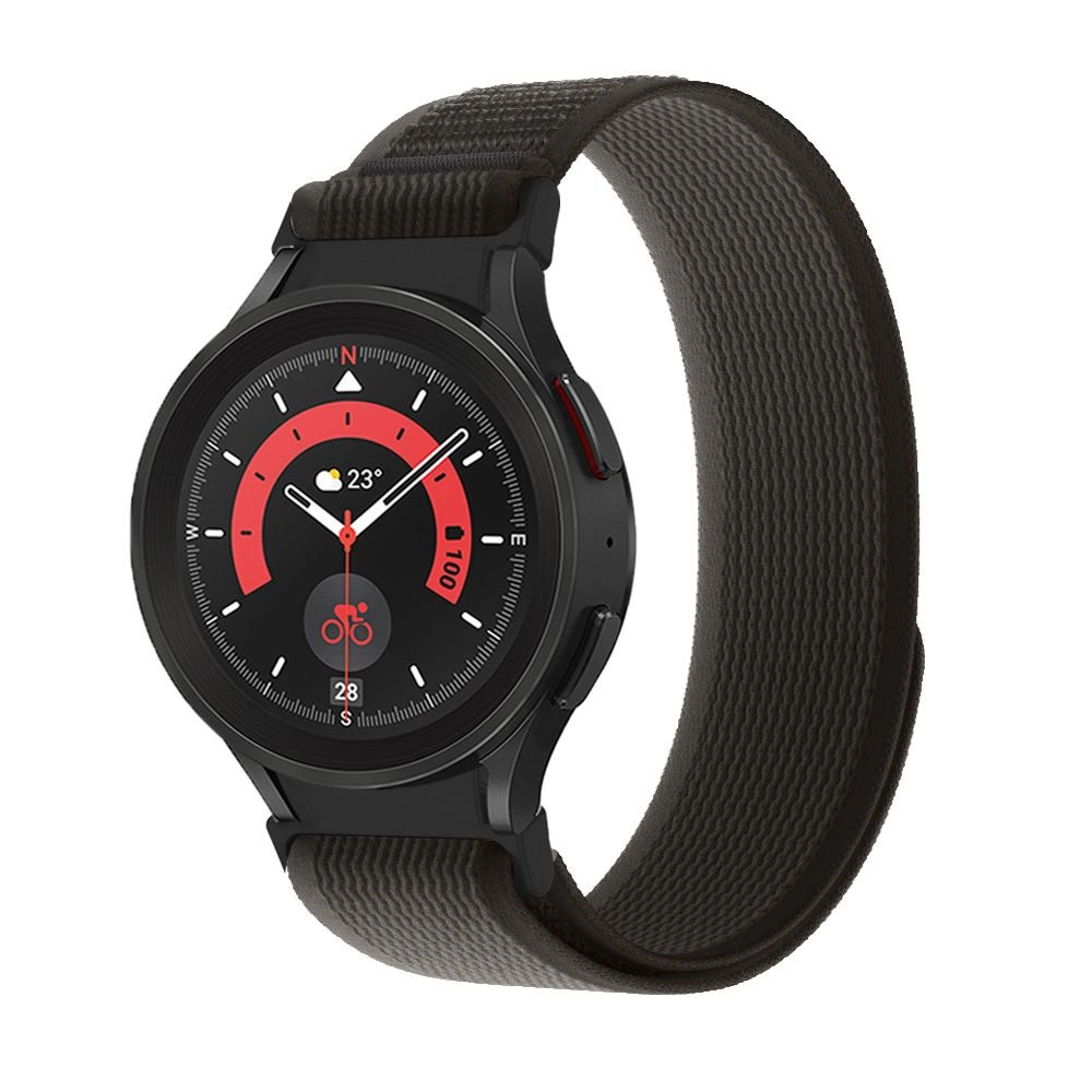 Tech-Protect Nylon Strap for Samsung Galaxy Watch 4/5/5 Pro/6/7/FE - Black & Orangeeng