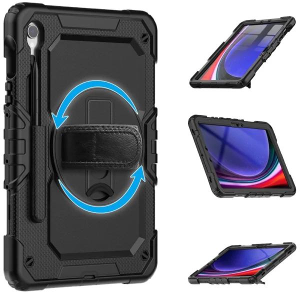 Tech-Protect Solid360 Case for Samsung Galaxy Tab S9 FE 10.9" X510 / X516B - Blackeng