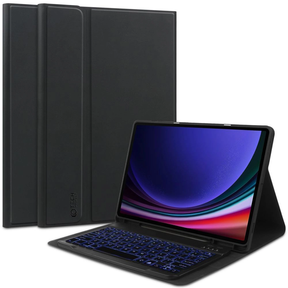 Tech-Protect SC Pen + Keyboard Case with Keyboard for Samsung Galaxy Tab S9 FE 10.9" X510 / X516B - Blackeng