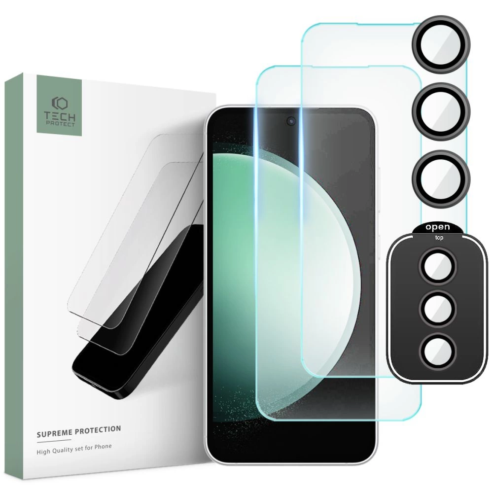 Tech-Protect Supreme Set for Samsung Galaxy S23 FE 2x tempered glass for display / tempered glass for cameraeng