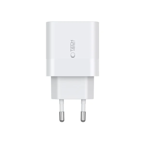 Tech-Protect C20W 2x USB-C PD 20W charger with USB-C / USB-C cable - whiteeng