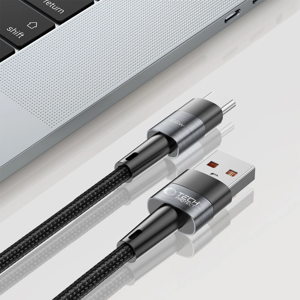 Tech-Protect UltraBoost USB-C / USB-A Cable 66W 6A 0.5m - Grayeng