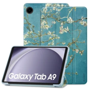 Tech-Protect SmartCase for Samsung Galaxy Tab A9 8.7" X110 / X115 - blue with sakura flowerseng