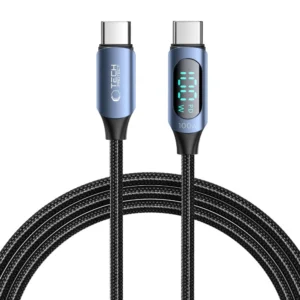 Tech-Protect UltraBoost Cable with LED Display USB-C / USB-C PD 100W 5A 2m - Blueeng